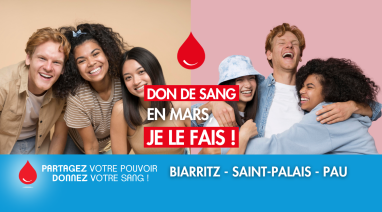 Don de sang Anglet Pau Saint Palais